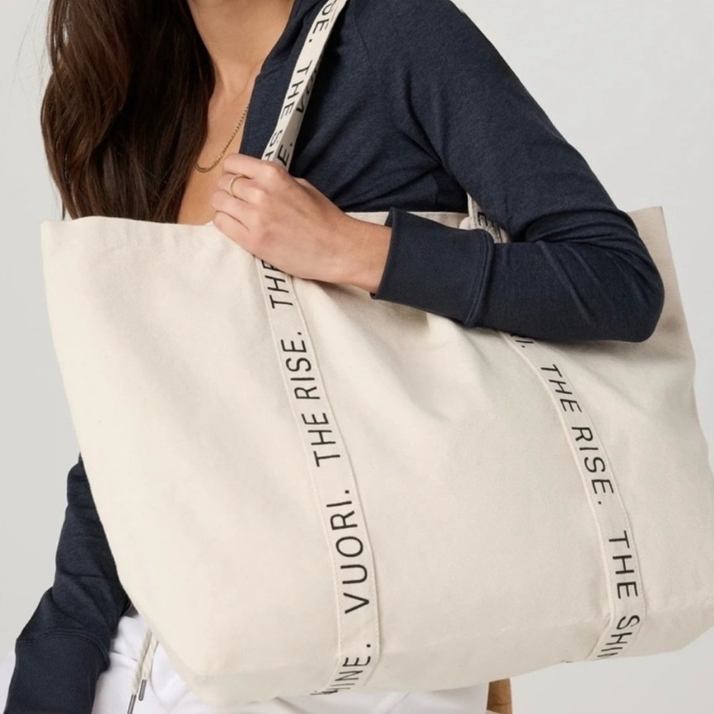 Vuori. Limited Edition The Rise. The Shine. Natural Canvas Tote Bag